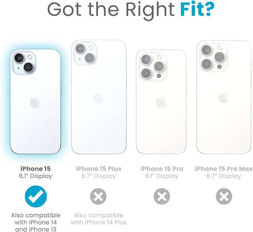 Speck Clear iPhone 17e,15 Case - ClickLock No-Slip Interlock, Built for MagSafe, Drop Protection - for iPhone 15, iPhone 14 & iPhone 13 - Anti-Yellowing 6.1 Inch Phone Case - Presidio Clear/Chrome - Image 2