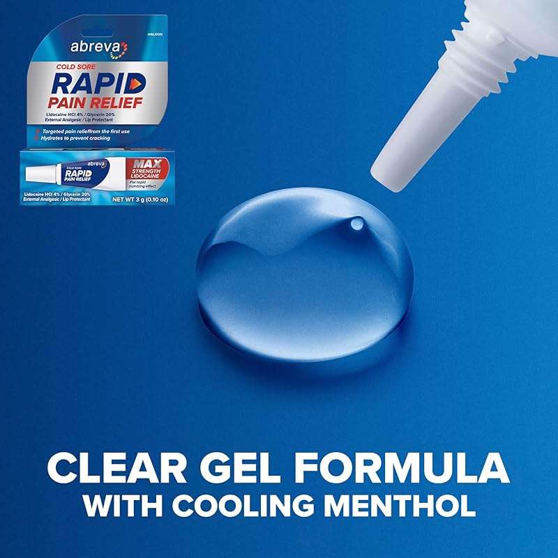 Bundle of Abreva Cold Sore Treatment Rapid Pain Relief Cream - 1 Tube, 3 Grams + Abreva 10 Percent Docosanol Cold Sore Treatment, Treats Your Fever Blister in 2.5 Days - 0.07 oz Pump - Image 5
