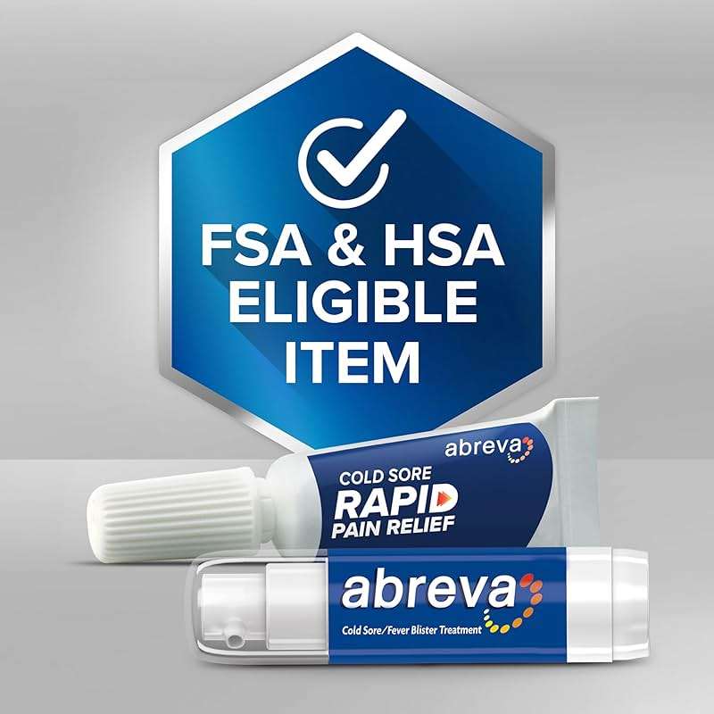 Bundle of Abreva Cold Sore Treatment Rapid Pain Relief Cream - 1 Tube, 3 Grams + Abreva 10 Percent Docosanol Cold Sore Treatment, Treats Your Fever Blister in 2.5 Days - 0.07 oz Pump - Image 9