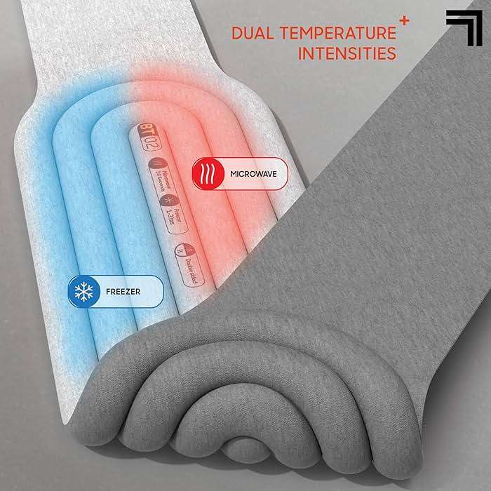 Sharper Image® Hot + Cold Back Wrap, Adjustable Fit, Soothing Heat & Revitalizing Cold Therapy, Portable Ice Pack, Workout Soreness Recovery Compression, Lumbar Heating Pad, Period Cramp Pain Relief - Image 5
