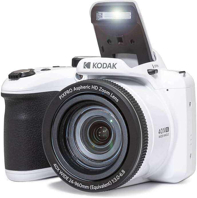 Kodak PIXPRO AZ405 Digital Camera (White) Bundle with 32GB SD Memory Card + Case + Memory Card Wallet + Batteries + Accessories (8 Items) - Image 6