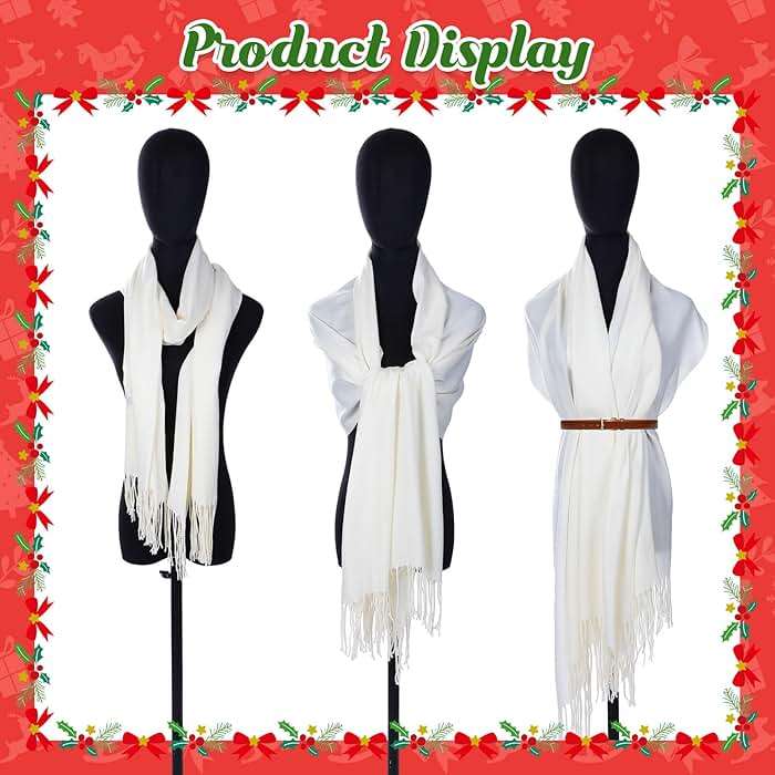 Shinymoon 16 Sets Christmas Scarf Bulk Shawls and Wraps Women Christmas Favors - Image 6