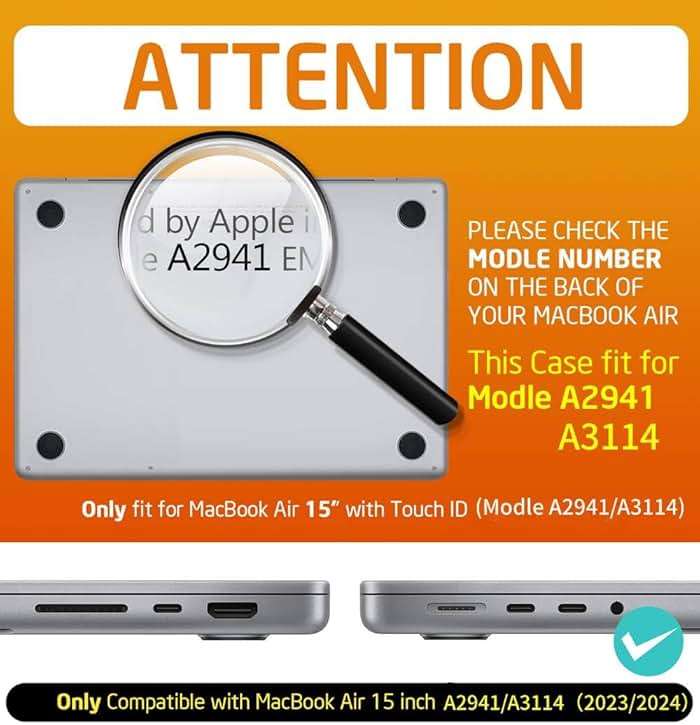 SUPCASE for MacBook Air 15 Inch Case 2026/2025/2024/2023 (Unicorn Beetle), M5/M4/M3/M2 A3448 A3241 A3114 A2941 Heavy Duty Shockproof Hard Shell Protective Cover for MacBook Air 15", Black - Image 2