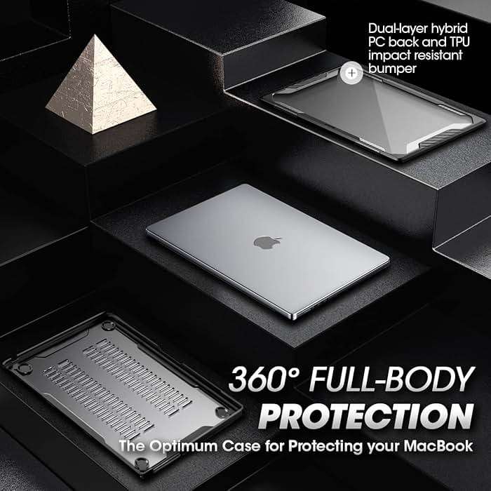 SUPCASE for MacBook Air 15 Inch Case 2026/2025/2024/2023 (Unicorn Beetle), M5/M4/M3/M2 A3448 A3241 A3114 A2941 Heavy Duty Shockproof Hard Shell Protective Cover for MacBook Air 15", Black - Image 4