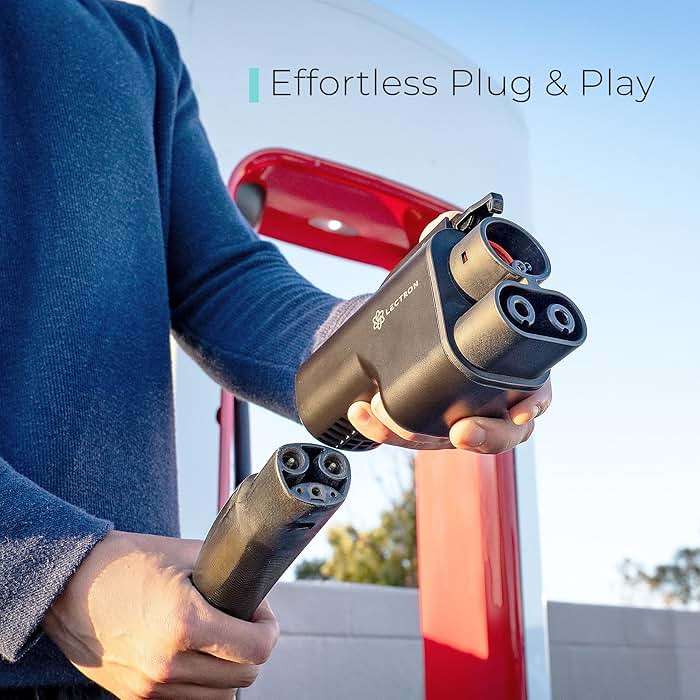 Lectron NACS to CCS Electric Vehicle Adapter - 500 Amps / 1,000V - Compatible with Tesla Superchargers - Fast Charge CCS1 EVs with Vortex Plug [Check with Your Automaker for Compatibility] - Image 8
