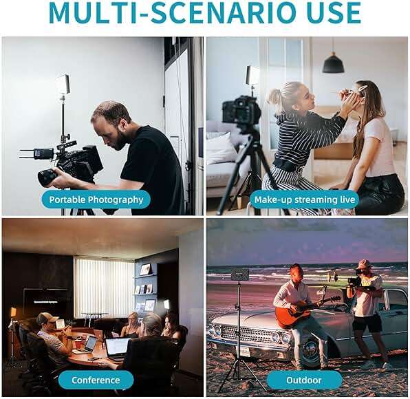 LED Video Light Kit 2Pcs, Hagibis Studio Lights 18 Color Filters for Photography Lighting with Adjustable Tripod Stand Streaming Lights for Photo Camera Recording Computer Zoom Stream TikTok YouTube - Image 6