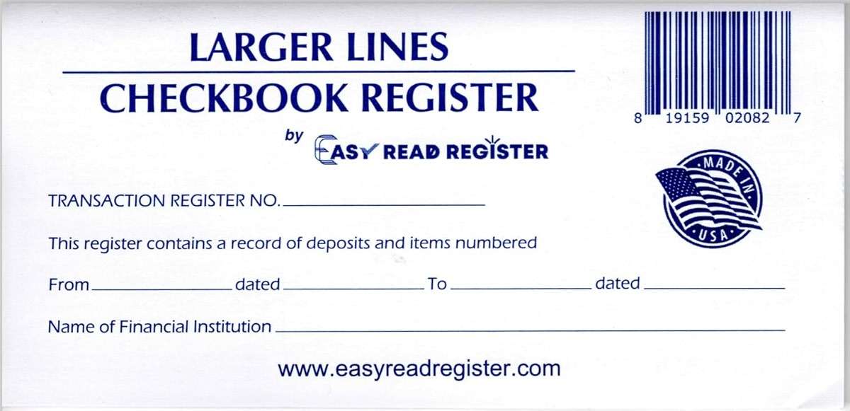 Larger Lines Checkbook Registers, Made in The USA, Wider Lines Low Vision Large Print (24-25-26 Calendars, 10) - Image 7