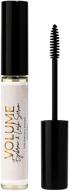 Bask & Lather Lash Serum with Castor Oil & Jojoba Oil For Thicker, Fuller & Longer Looking Eyelashes and Eyebrows, Conditioning and Enhancing Eyelash Growth Serum with Brush Applicator, 3 Month Supply - Image 1