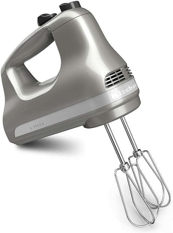 KitchenAid 5-Speed Ultra Power Hand Mixer, Plastic - KHM512, Contour Silver - Image 1