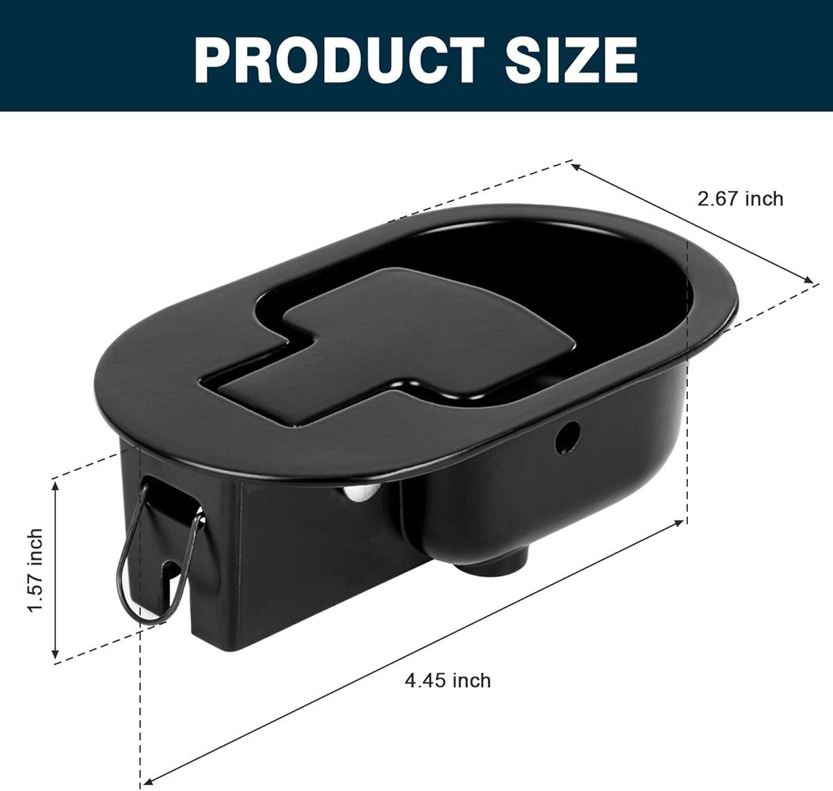 Nonley Recliner Couch Release Handle Recliner Replacement Parts, Heavy-Duty Metal Pull Handle Fits Most Major Recliners Couch Sofa Chair - Image 2