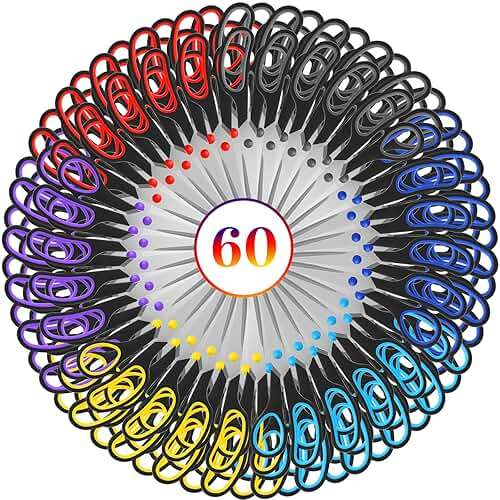 WILLBOND Scissors Bulk 8" Multipurpose Professional Heavy Duty Multicolor Sewing Stainless Steel Scissors Set for Office Home Sewing Fabric - Image 1