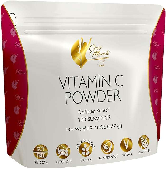 Cocó March N.M.D Vitamin C Powder 1000 mg – Immune Support Supplement with Zinc, Bromelain, Quercetin & L-Lysine, Supports Collagen Production, Vegan, Gluten & Dairy Free, Keto Friendly, 10 oz - Image 5