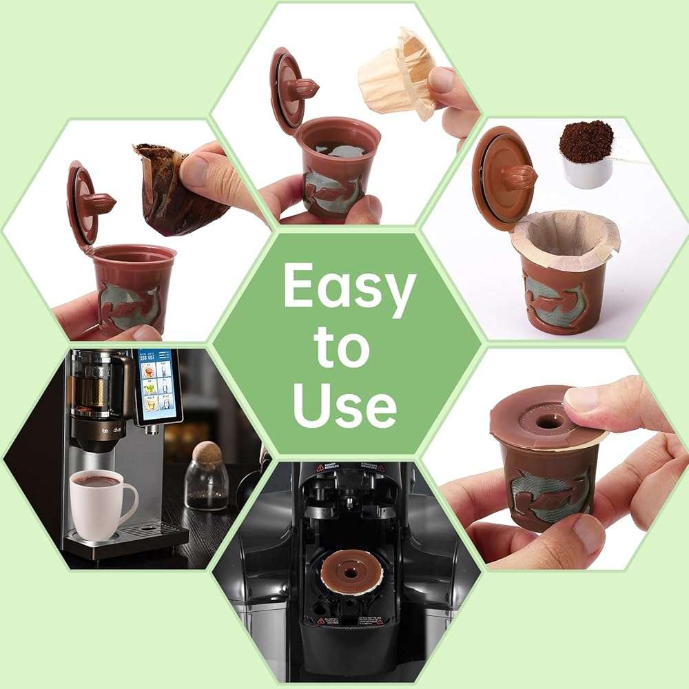Aussen Disposable Coffee Paper Filters Replacement Kerig Filter Fit All Keurig Single Serve Filter Brands Compatible with Reusable Single Serve Pods Keurig Coffee Maker (Natural, 200pcs) - Image 5