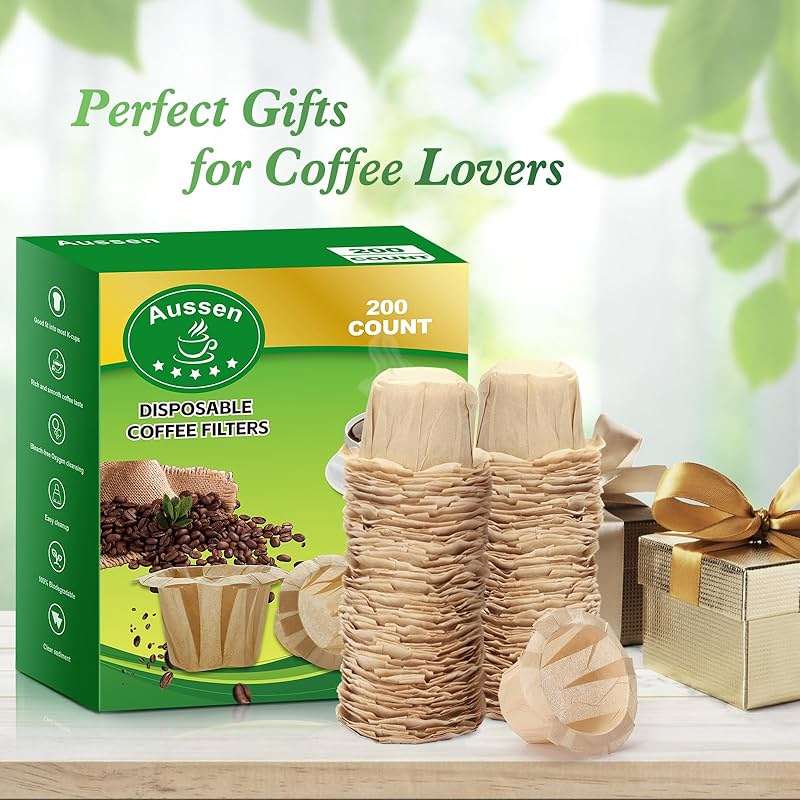 Aussen Disposable Coffee Paper Filters Replacement Kerig Filter Fit All Keurig Single Serve Filter Brands Compatible with Reusable Single Serve Pods Keurig Coffee Maker (Natural, 200pcs) - Image 7