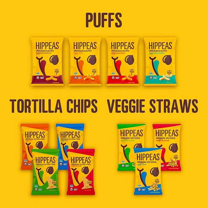 HIPPEAS Chickpea Puffs, Groovy White Cheddar, Gluten Free Snacks, Dairy Free, Vegan, 0.8oz, Pack of 30, 3g Protein, 2g Fiber, Crunchy, Nutritious, Baked Plant Protein Snack, Non-GMO, Kosher - Image 6