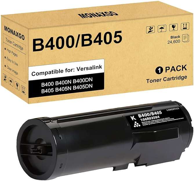 Versalink B400 B405 Toner Cartridge 106R03584 Black Toner Compatible for Xerox VersaLink B405 B400 B400DN B400N B405N B405DN Printer High Yiled 24,600 Pages 1 Pack - Image 1