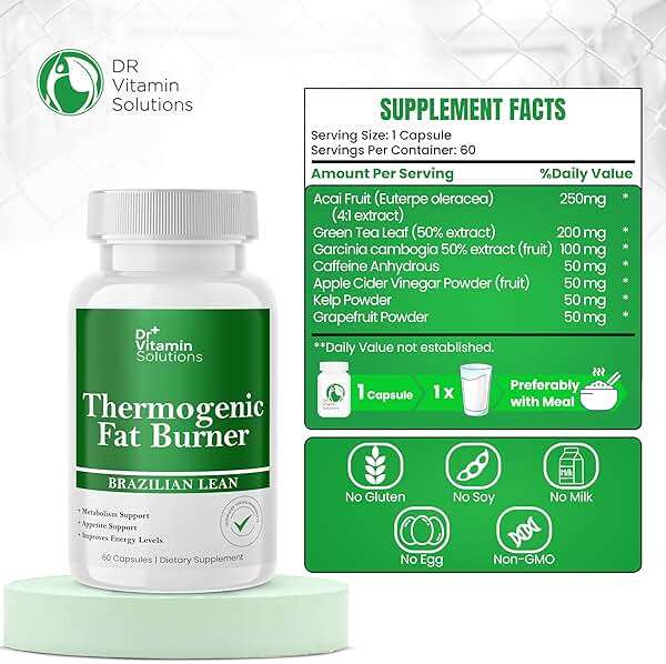 Thermogenic Fat Burner Brazilian Lean, Weight Loss Pills for Women, Waist Trimmer & Supplements for Bloating for Women & Men, 60 Capsules - Image 2