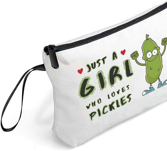 SEAMOON Pickle Gifts, Funny Birthday Gifts for Girl, Teen, Daughter, Friends, Sister, Small Cosmetic Makeup Bag Unique Quirky Gag Christmas - Image 5