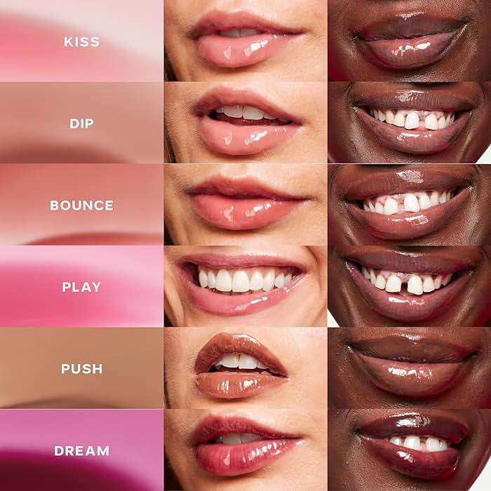 Saie Glossybounce - Hydrating Lip Gloss and Tinted Lip Oil Hybrid with Hyaluronic Acid & Jojoba Oil for Non-Sticky, Ultra-Shiny, Plump & Soft Lips - Everyday Makeup Essential - Play (.17 oz) - Image 6