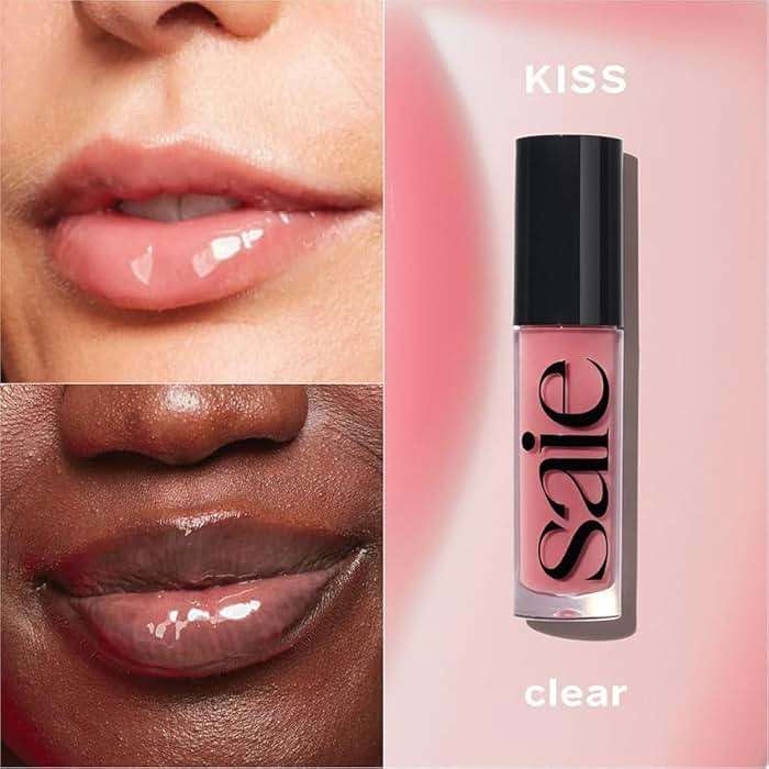 Saie Glossybounce - Hydrating Lip Gloss and Tinted Lip Oil Hybrid with Hyaluronic Acid & Jojoba Oil for Non-Sticky, Ultra-Shiny, Plump & Soft Lips - Everyday Makeup Essential - Kiss (.17 oz) - Image 3