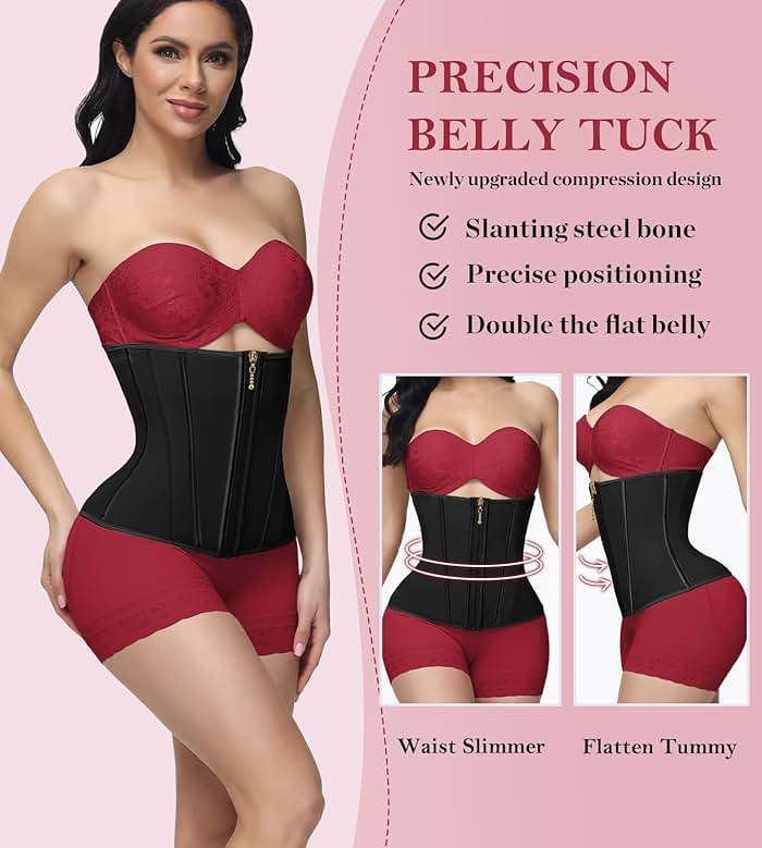 SHAPSHE Waist Trainer for Women Tummy Control Cincher Workout Corset Shapewear Body Shaper - Image 2