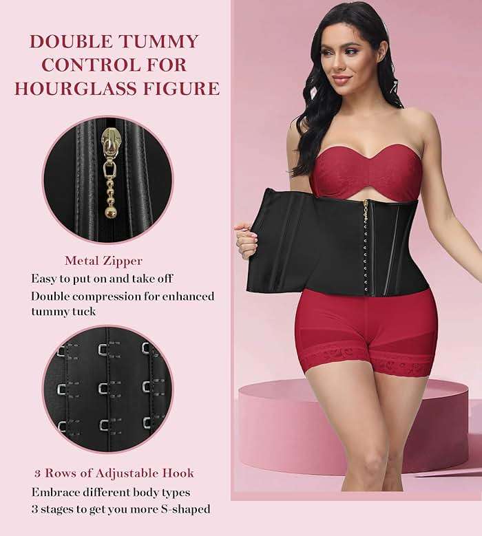 SHAPSHE Waist Trainer for Women Tummy Control Cincher Workout Corset Shapewear Body Shaper - Image 5