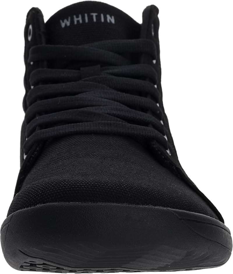 WHITIN Men's Wide Hi-top Minimalist Barefoot Sneakers | Zero Drop Sole | Cushioned Ankle Support - Image 2