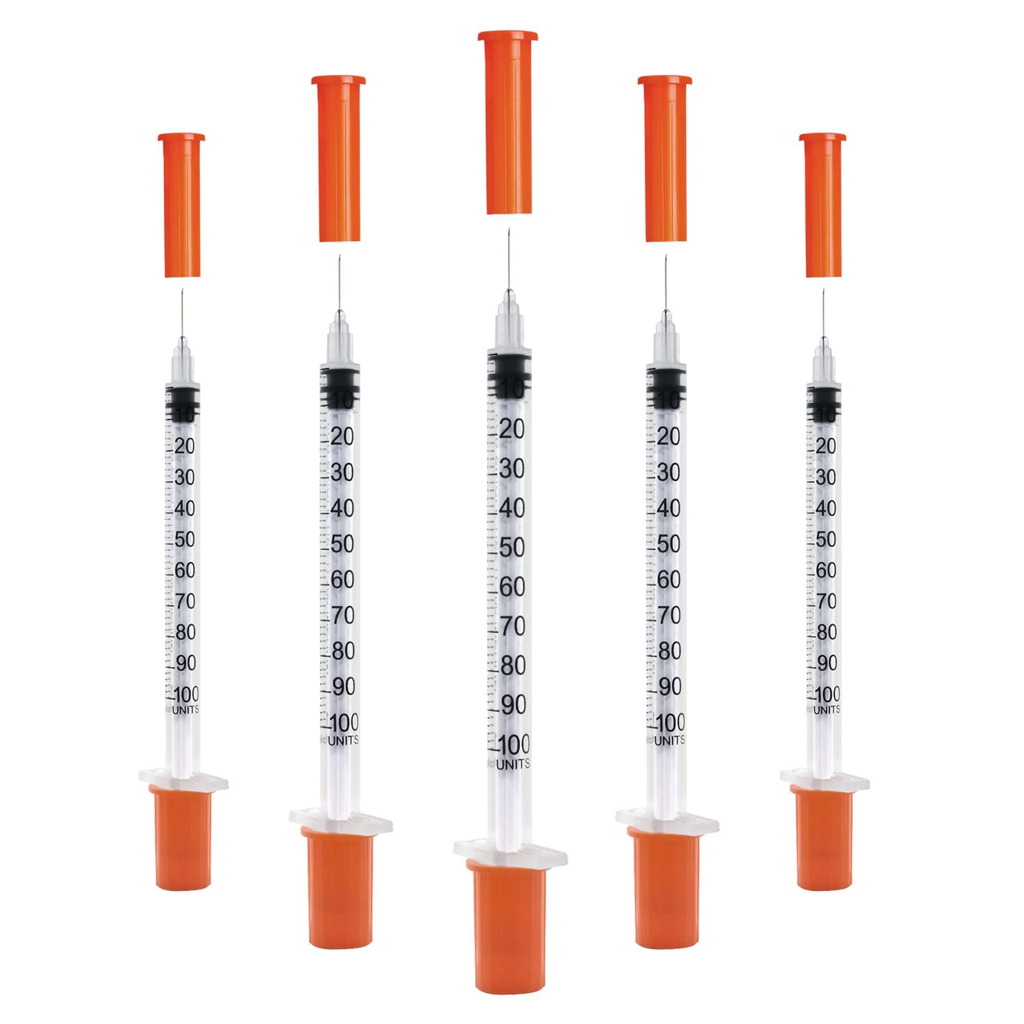 U-100 1cc Syringes with 31g 5/16" (8mm) , Individually Wrapped, Pack of 100 - Image 1
