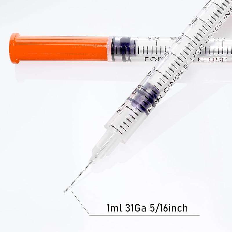 U-100 1cc Syringes with 31g 5/16" (8mm) , Individually Wrapped, Pack of 100 - Image 4