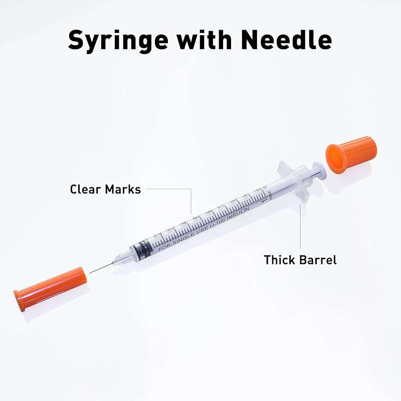 U-100 1cc Syringes with 31g 5/16" (8mm) , Individually Wrapped, Pack of 100 - Image 5