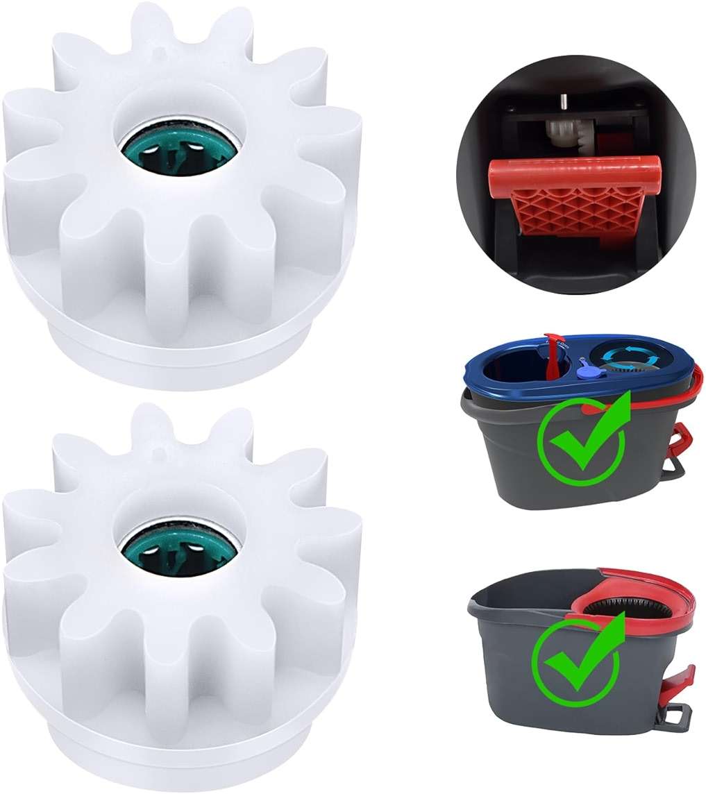 2 Pcs Easy Mop Pedal Broom Spin Mop Replacement One Way Clutch Bearing Bucket Gear Sprockets Repair Compatiable with Oceda Vilida and Market 90% Spin Mop System (2 Pcs Bearing Bucket Gears) - Image 1