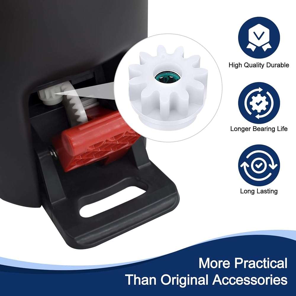 2 Pcs Easy Mop Pedal Broom Spin Mop Replacement One Way Clutch Bearing Bucket Gear Sprockets Repair Compatiable with Oceda Vilida and Market 90% Spin Mop System (2 Pcs Bearing Bucket Gears) - Image 4