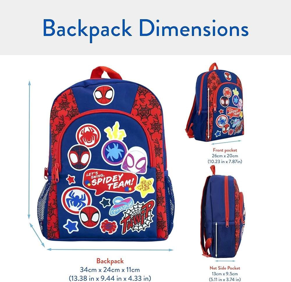 Marvel Spiderman Backpack | Spidey And His Amazing Friends Kids Backpack I School Bag For Boys And Girls I Toddler Rucksack - Image 3