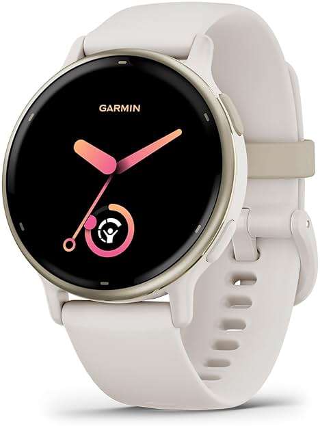 Garmin vívoactive 5, Health and Fitness GPS Smartwatch, AMOLED Display, Up to 11 Days of Battery, Ivory - Image 1