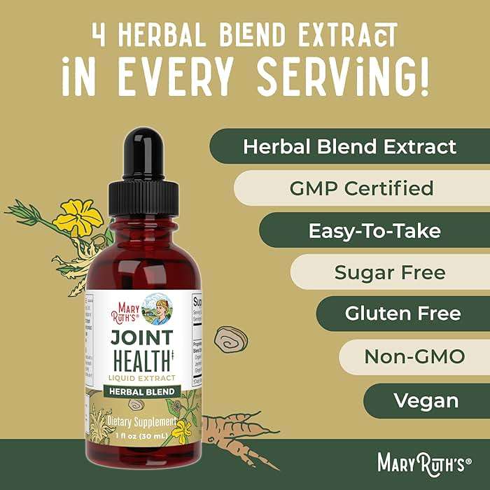 MaryRuth Organics Joint Health Liquid Extract | Four Herbal Blend Liquid Drops | Ginger Root | Licorice Root | Cats Claw | Devils Claw | Vegan | Non GMO | Alcohol Free Tincture | 30 Servings - Image 7