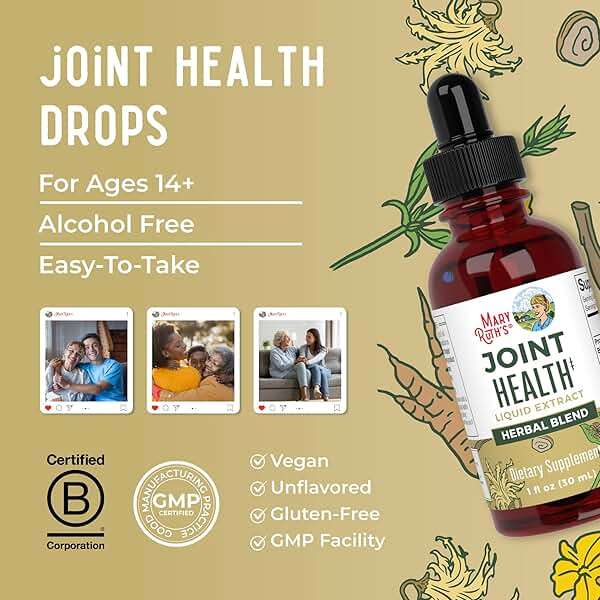 MaryRuth Organics Joint Health Liquid Extract | Four Herbal Blend Liquid Drops | Ginger Root | Licorice Root | Cats Claw | Devils Claw | Vegan | Non GMO | Alcohol Free Tincture | 30 Servings - Image 8