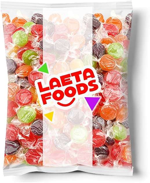 Assorted Fruit Hard Candy | 1 Pound Bag - 70 Count | Assorted Hard Candy Individually Wrapped | Old Fashioned Candies | Fruit Flavored Hostess Mix - Image 3