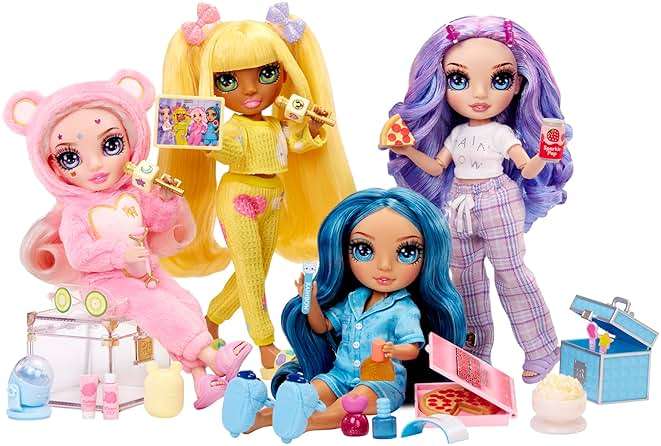 Rainbow High Jr High PJ Party - Sunny, Yellow 9" Posable Blonde Fashion Doll with Soft Onesie, Slippers, Fun Play Accessories, Great Toy Gift for Girls Kids Ages 4-12 Years - Image 7
