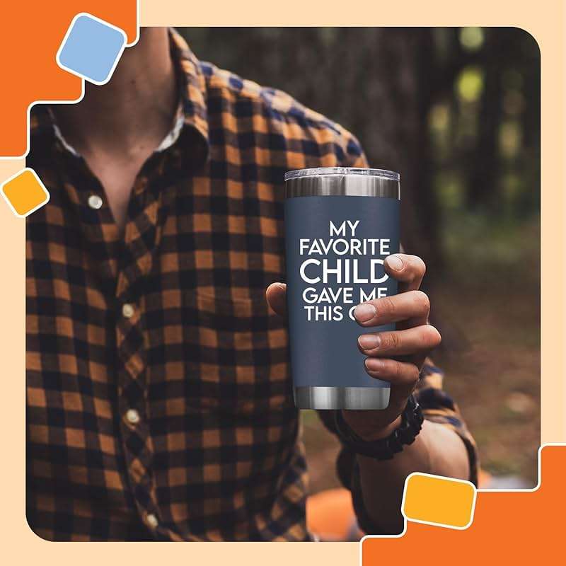 NewEleven Fathers Day Gift For Dad - Dad Birthday Gifts From Daughter, Son, Kids - Birthday Present Ideas For Father, New Papa, Bonus Father From Daughter, Son - 20 Oz Tumbler - Image 5