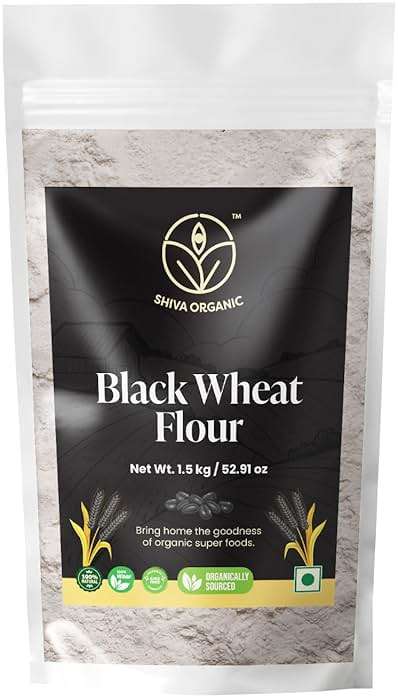 Shiva Organic Black Wheat Atta, 1.5 kg (3.3 lbs) Whole Grain Flour, Stone Ground Ancient Grain with Natural Bran, Low Gluten Flour for Rotis and Baking, Traditional Nutrient Dense Flour - Image 2