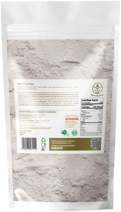 Shiva Organic Black Wheat Atta, 1.5 kg (3.3 lbs) Whole Grain Flour, Stone Ground Ancient Grain with Natural Bran, Low Gluten Flour for Rotis and Baking, Traditional Nutrient Dense Flour - Image 4