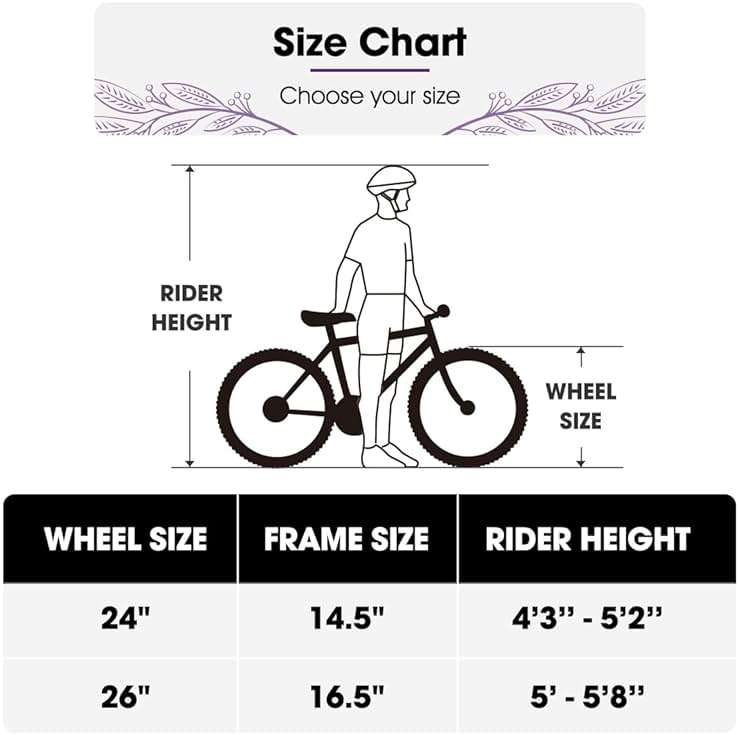 HH HILAND 24 26 inch Mountain Bike for Men Women, 18 Speeds High-Carbon Steel Frame, Sport Cycling MTB Bicycle for Adult - Image 6