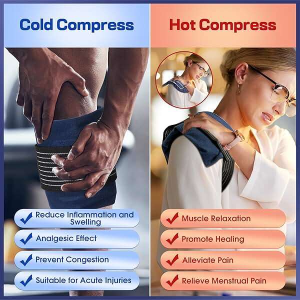 Ice Packs for Injuries Reusable, 4 Pack Hot and Cold Gel Packs and 2 Pack Adjustable Flexible Gel Wraps for Back Shoulders Arms Knees and Legs Injury Recovery, Alleviate Joint and Muscle Pain Relief - Image 2