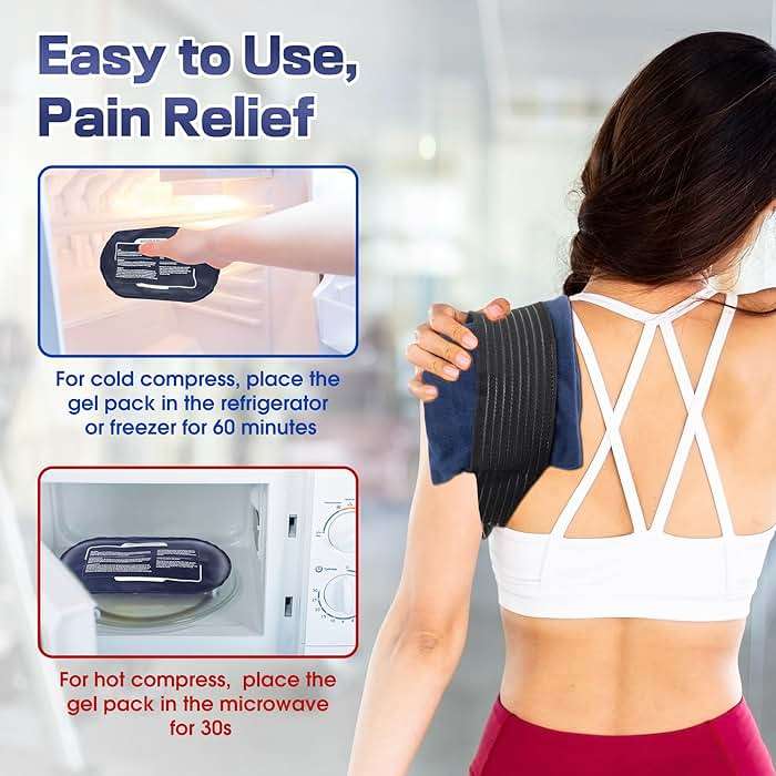 Ice Packs for Injuries Reusable, 4 Pack Hot and Cold Gel Packs and 2 Pack Adjustable Flexible Gel Wraps for Back Shoulders Arms Knees and Legs Injury Recovery, Alleviate Joint and Muscle Pain Relief - Image 5