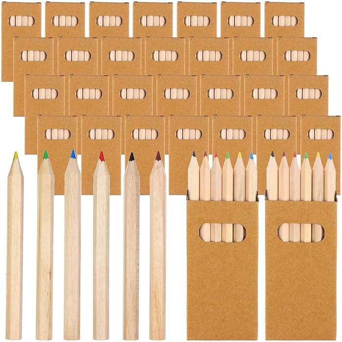 TBoxBo 150Packs/900Pcs Colored Pencils Bulk Mini Drawing Pencils Set for Kids 3.5inch Short Fat Color Pencils Back To School Gifts for Adult Coloring Books, Classroom School Drawing Birthday Wedding - Image 1