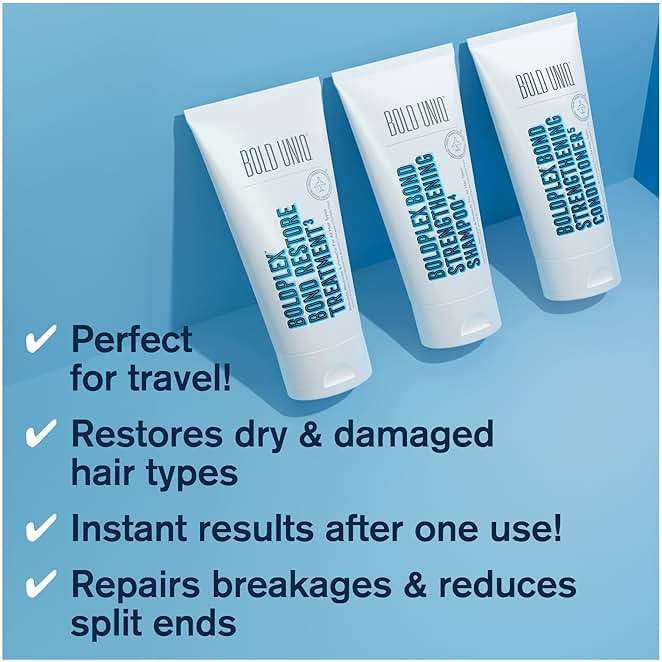 Boldplex 3, 4 & 5 Bond Restore Hair Protein Treatment, Shampoo & Conditioner Travel Set For Dry & Damaged Hair - Hydrating Formula for Curly, Dry, Colored, Frizzy, Broken or Bleached Hair Types - Image 2
