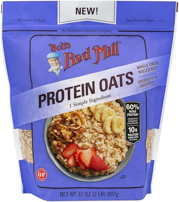 Bob's Red Mill High Protein Oats - 32 oz (Pack of 4), Gluten Free, 10g/Serving, Non GMO, Whole Grain, Plant Based Protein - Image 3