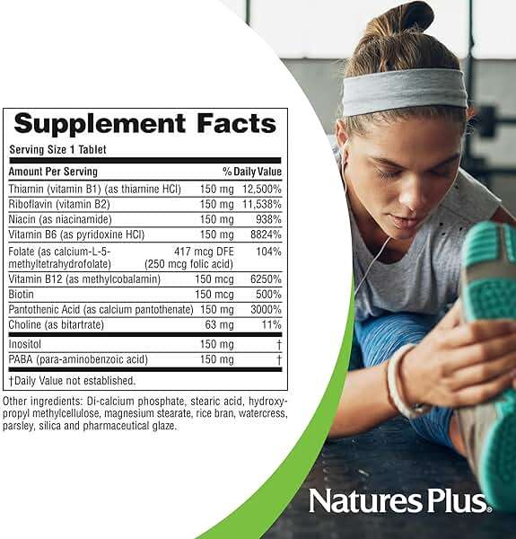 NaturesPlus Mega B-150 (90 Tablets, Pack of 2) - Balanced B-Complex - Sustained Release Formula - Vegetarian, Gluten Free - 180 Total Servings - Image 5
