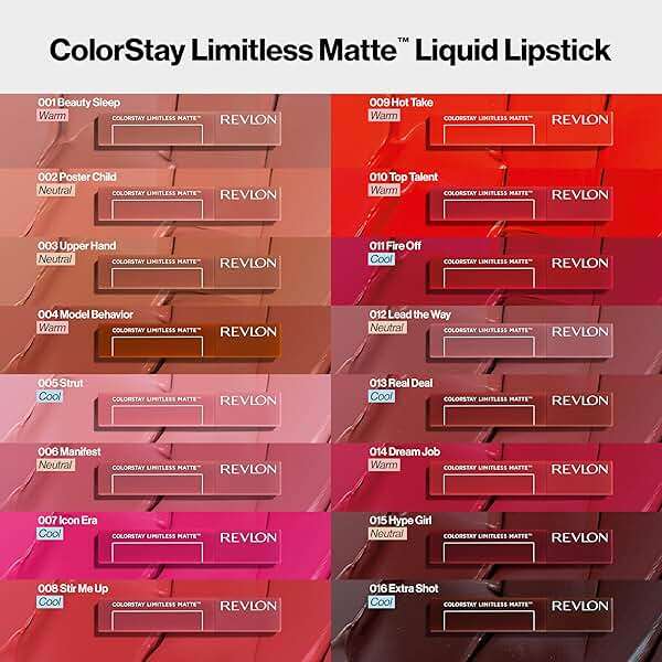 Revlon ColorStay Limitless Matte Liquid Lipstick, Vegan Formula, No-Budge, Longwear Lip Color, Long Lasting, Lightweight/Comfortable, Waterproof, 012 Lead The Way, 0.17 fl oz - Image 8