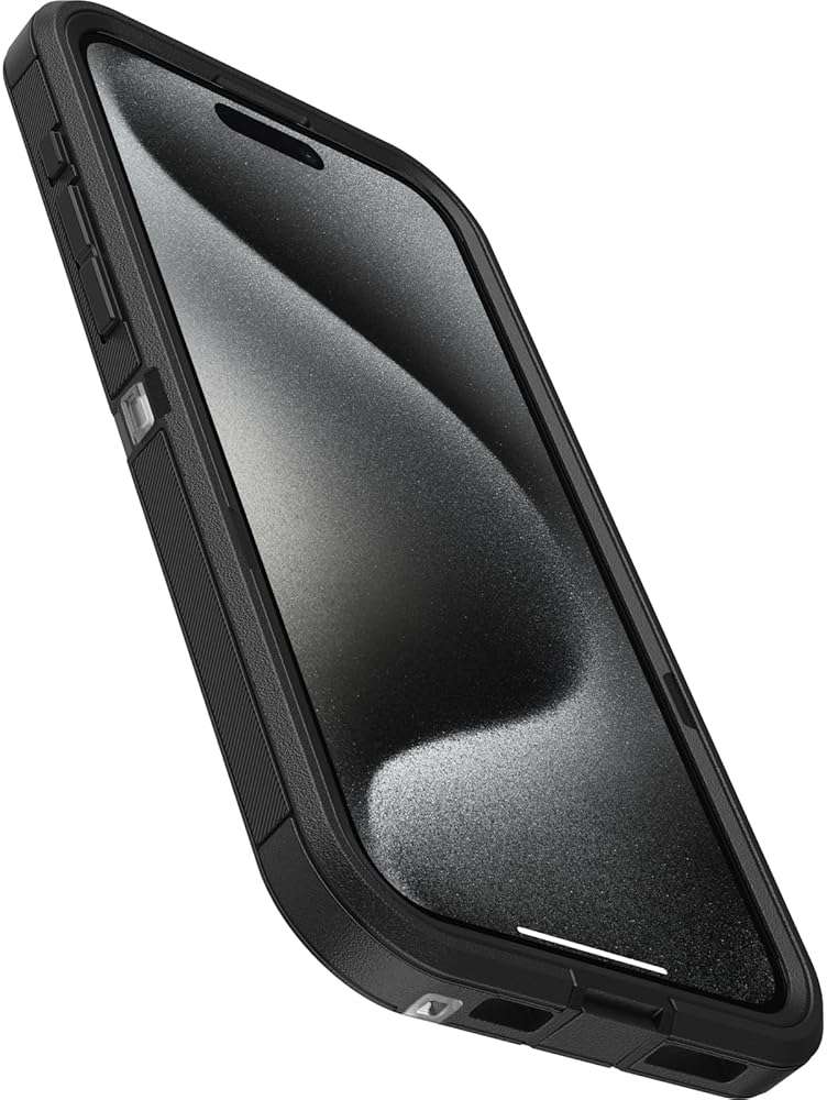 OtterBox iPhone 15 Pro MAX (Only) Defender Series XT Clear Case - Dark Side (Black/Clear), screenless, Rugged, Snaps to MagSafe, Lanyard Attachment - Image 3